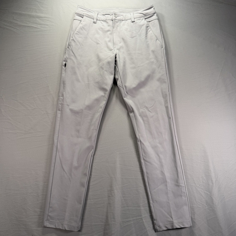 BYLT Pants Mens 32 Gray Everyday Pant 2.0 Slim Fit Chino Casual Zip Pocket Golf - Picture 2 of 10
